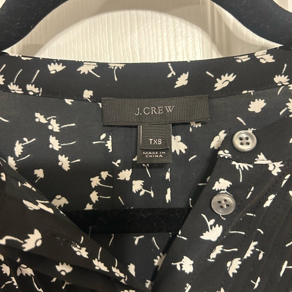 J. Crew Black and White Floral Blouse - Picture 4 of 5